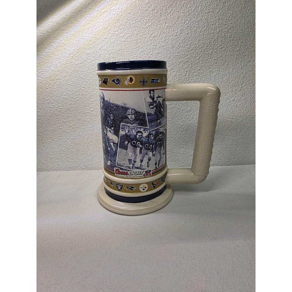 Coors Light Beer Stein The Birth of The NFL Mug 1940s/50s Ceramic Second READ